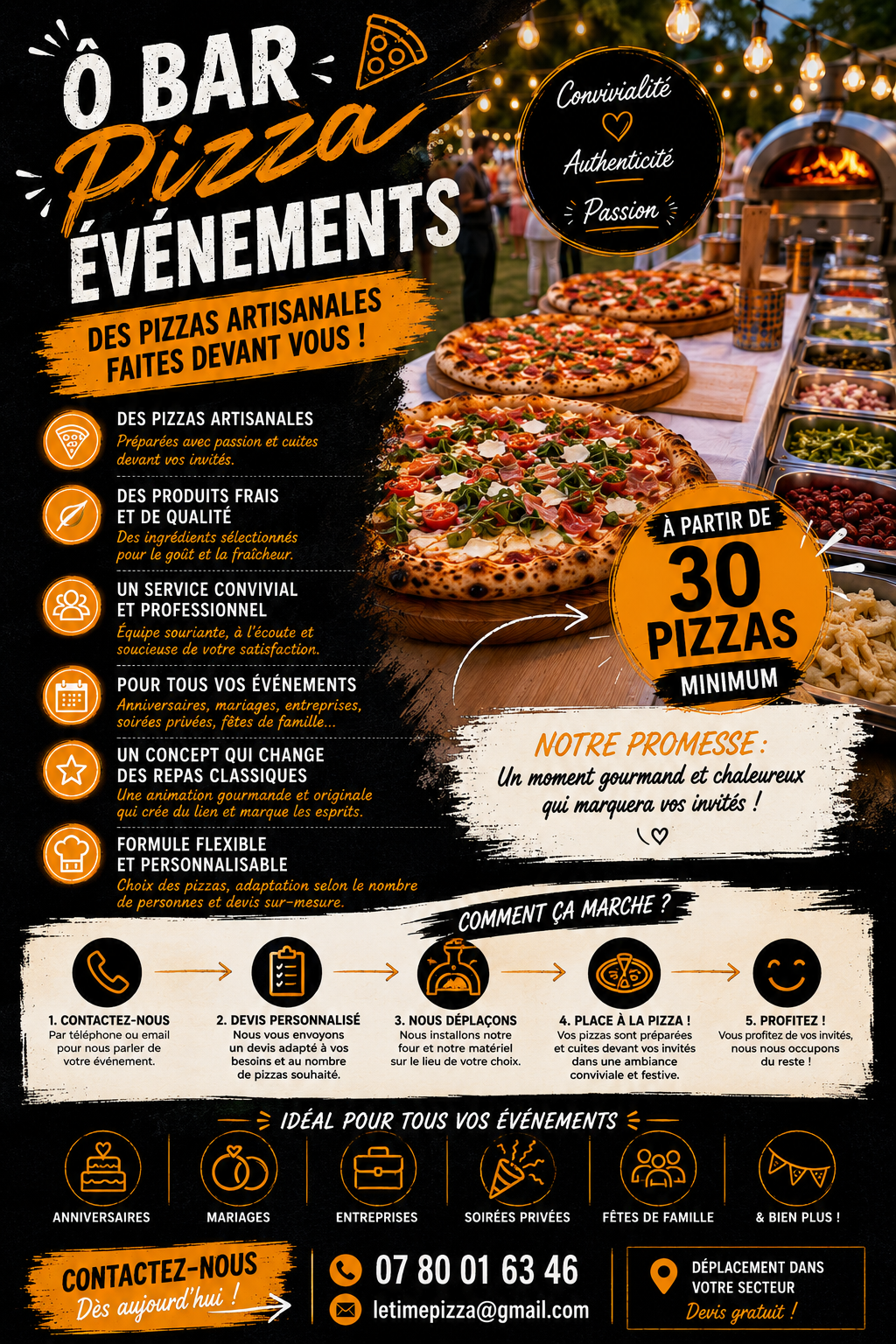 Présentation Ô Bar Pizza Événements
